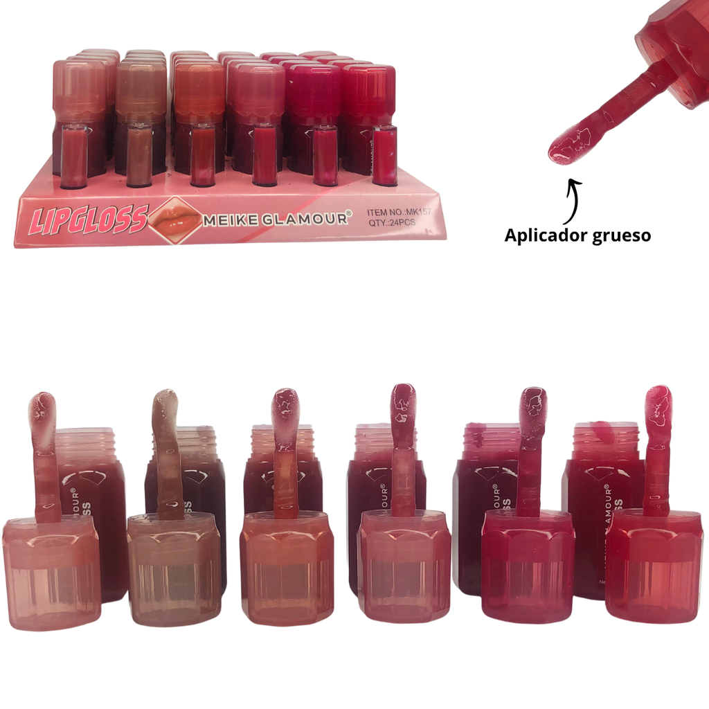 BRILLO DE LABIOS MEIKE GLAMOUR CON COLOR 