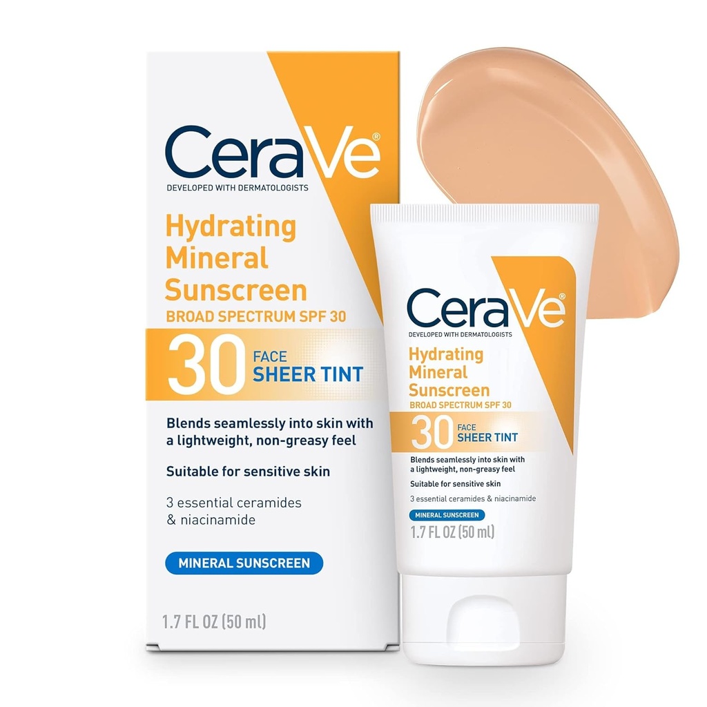 PROTECTOR SOLAR MINERAL HIDRATANTE 30SPF CON COLOR CERAVE