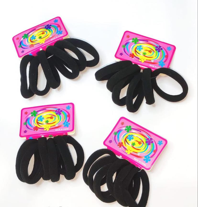 SET DE 6 COLAS COLOR NEGRO PARA CABELLO