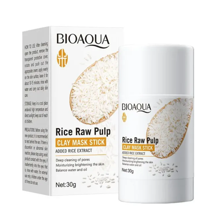 MASCARILLA FACIAL DE ARCILLA PARA ELIMINAR PUNTOS NEGROS CON EXTRACTO DE ARROZ BIOAQUA