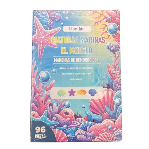 PARCHES PARA ACNE CRIATURAS MARINAS BLUE CHIC 96PCS