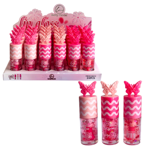 ACEITE DE LABIOS LUCKY MODEL CON MARIPOSA
