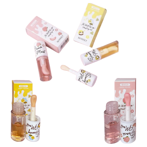 BRILLO DE LABIOS KOREANO DE MIEL Y MELOCOTON MANSLY