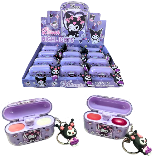 DUO DE RUBOR E ILUMINADOR PRESENTACION AIRPODS LLAVERO MIUNDO