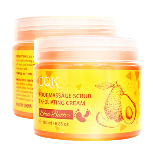 GEL EXFOLIANTE PARA PIES DE AGUACATE Y MIEL CQK 180ML