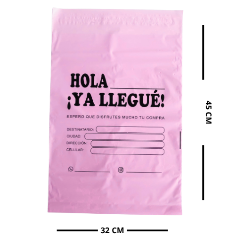 BOLSAS DE EMPAQUE PARA ENVÍO DE PAQUETES CON ADHESIVO YA LLEGUÉ