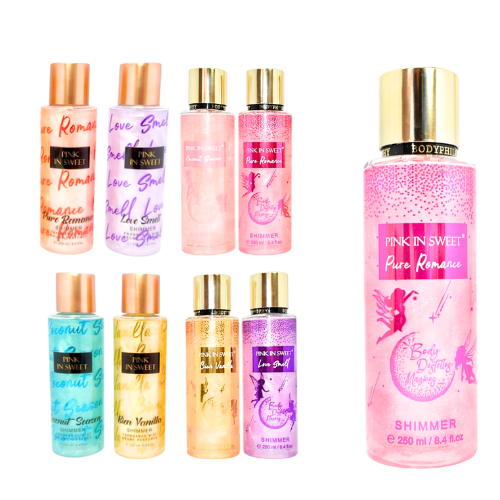 SPLASH DE AROMAS SURTIDOS PINK IN SWEET  CON DESTELLOS Y SHIMMER