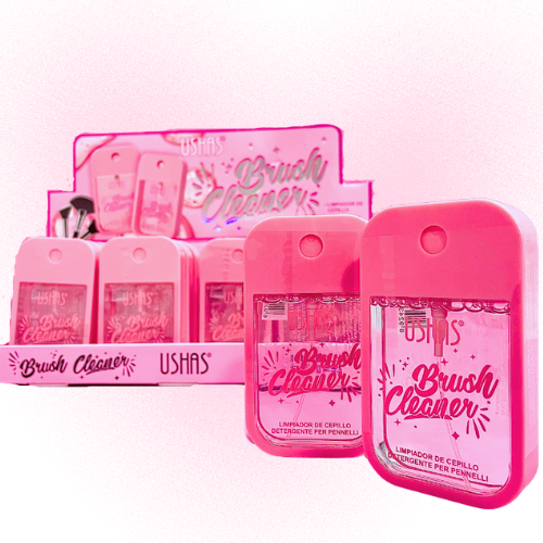 SPRAY LIMPIADOR DE BROCHAS USHAS CAJA ROSADA