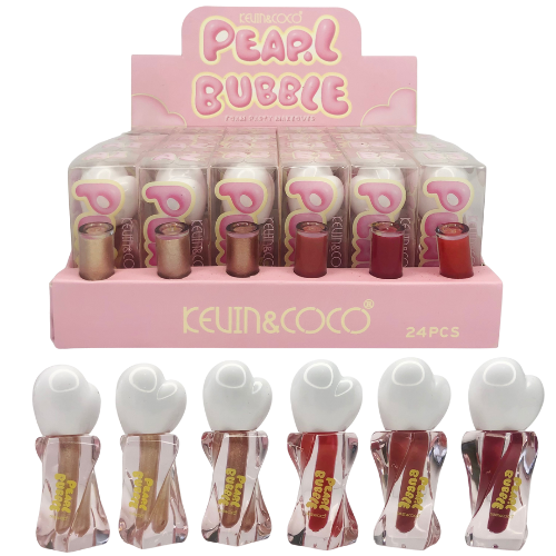 BRILLO DE LABIOS SHIMMER  KEVIN Y COCO PRESENTACIÓN TORNEADA