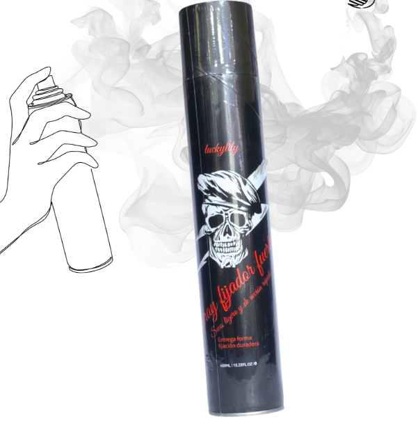 SPRAY FIJADOR DE CABELLO LATA NEGRA 450ML