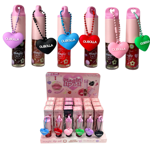 BRILLO DE LABIOS MAGICO CON APLICADOR GRUESO Y LLAVERO