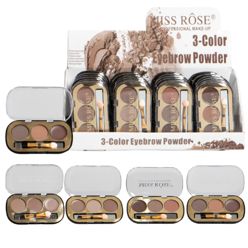 TRIO DE POMADA Y POLVO PARA CEJAS MISS ROSE