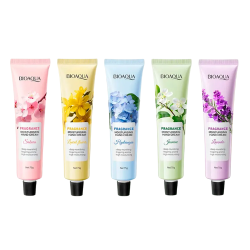 CREMA DE MANOS BIOAQUA DE 75 GRAMOS AROMA FLORAL SURTIDO