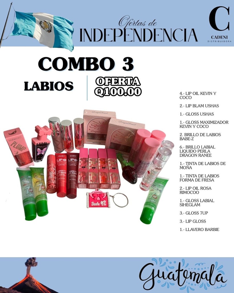 COMBO NO.3 LABIOS✨