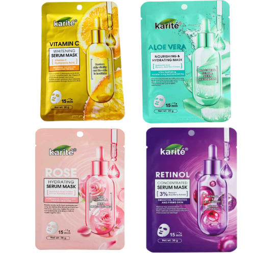 MASCARILLAS FACIALES HIDRATANTES KARITÉ SURTIDAS