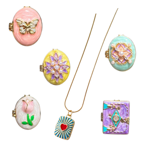 [B8241] COLLAR / RELICARIO EN DISEÑO SURTIDO DE ACERO INOXIDABLE