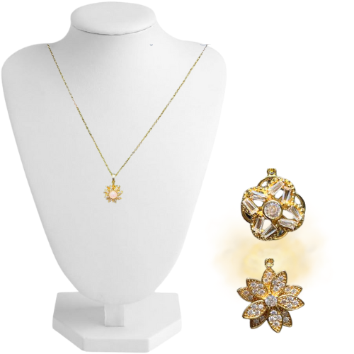 COLLAR GIRATORIO FORMA DE FLORES DE SHEIN