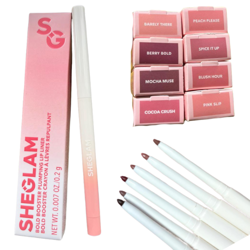 DELINEADOR DE LABIOS Y VOLUMINIZADOR SHEGLAM TONOS SURTIDOS 
