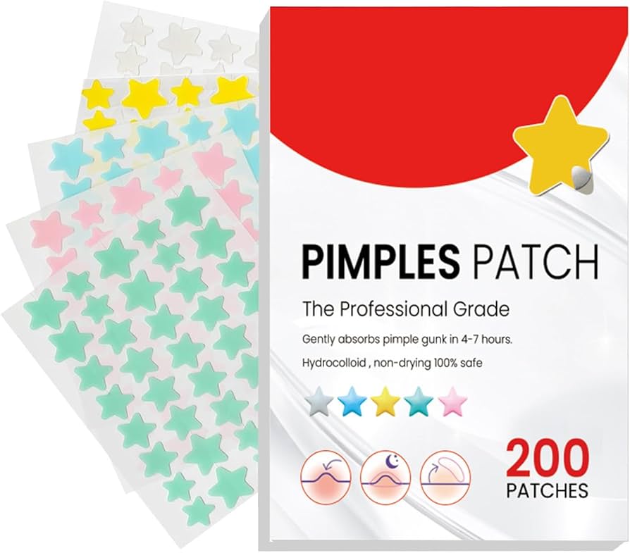 SET DE 200 PARCHES DE ÁCNE FIGURAS SURTIDAS PIMPLES PATCH