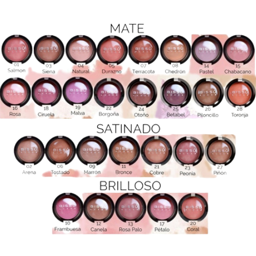 [RUBORBISSU] RUBOR EN POLVO BISSÚ TONOS SURTIDOS