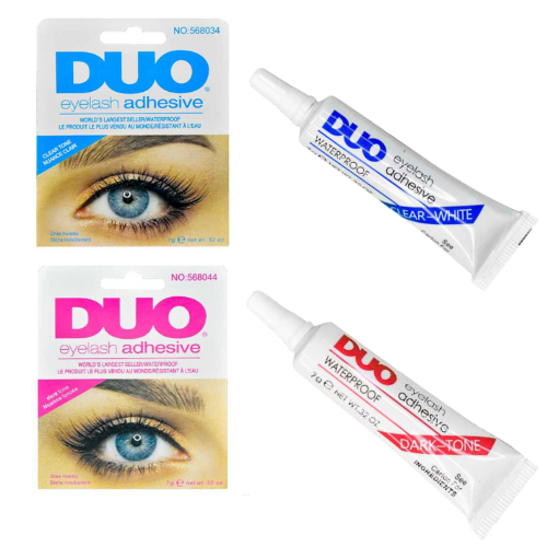 PEGAMENTO DE PESTAÑAS NEGRO Y BLANCO MARCA DUO