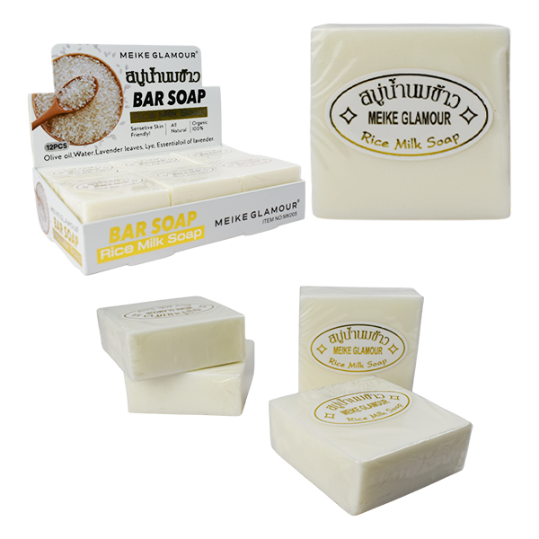 JABÓN DE ARROZ MEIKE GLAMOUR CAJA BLANCA 