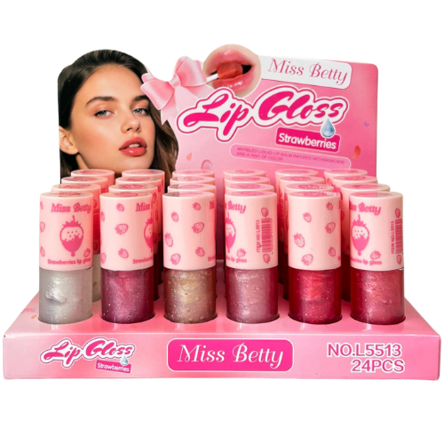 BRILLO DE LABIOS CON SHIMMER MISS BETTY DE FRESA