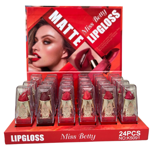 [K5091] LABIAL EN BARRA TONOS SURTIDOS FORMA CUADRADA CON ESTRELLA