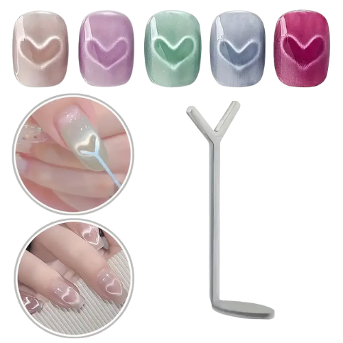 IMAN EN "Y" PARA GELISH CON EFECTO CORAZON