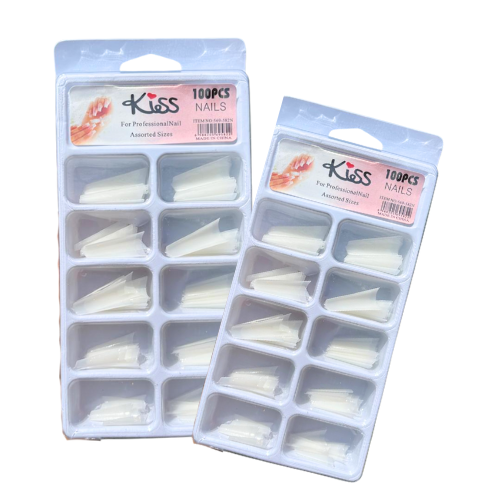 TIPS PARA UÑAS STILETO NATURAL KISS 100PCS