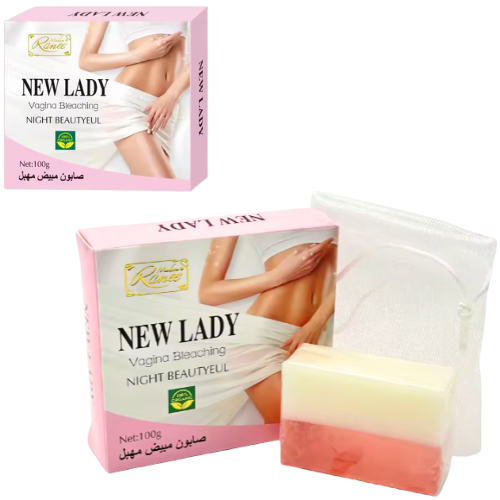 JABÓN BLANQUEADOR PARA ZONAS ÍNTIMAS NEW LADY 100G.