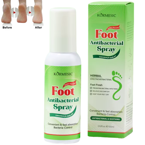 SPRAY ANTI-AROMA Y ANTI-BACTERIANO PARA PIES KORMESIC CAJA VERDE