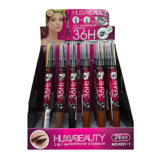 DELINEADOR DE CEJAS RETRACTIL CON BROCHA HUXIABEAUTY 36H