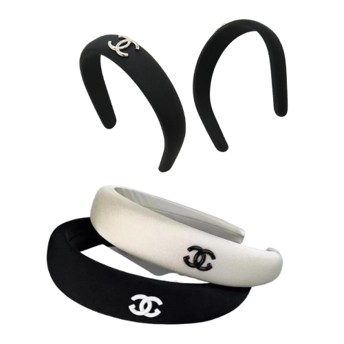 DIADEMA DE COLORES SURTIDOS CON LOGO DE CHANEL