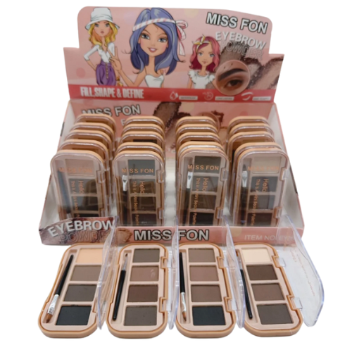 CUARTETO DE SOMBRA PARA CEJAS CON APLICADOR MISS FON