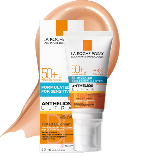 PROTECTOR SOLAR CON COLOR  LA ROCHE POSAY ANTHELIOS ULTRA TINTED BB CREAM SPF50+