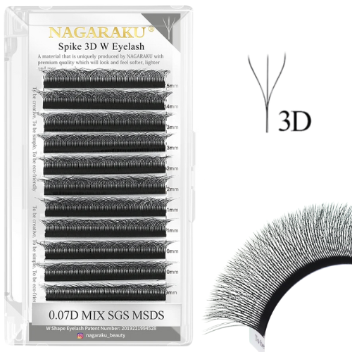 PESTAÑAS PELO A PELO NAGARAKU SPIKE 3D 12 VOLUMENES