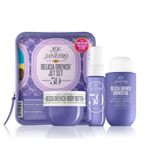 KIT DE VIAJE DUPE RIO DE JANEIRO COLOR MORADO