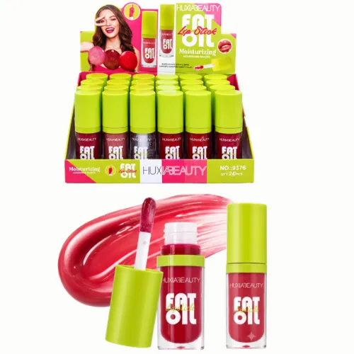 GLOSS CON APLICADOR GRUESO HUXIABEAUTY FAT OIL TAPA VERDE