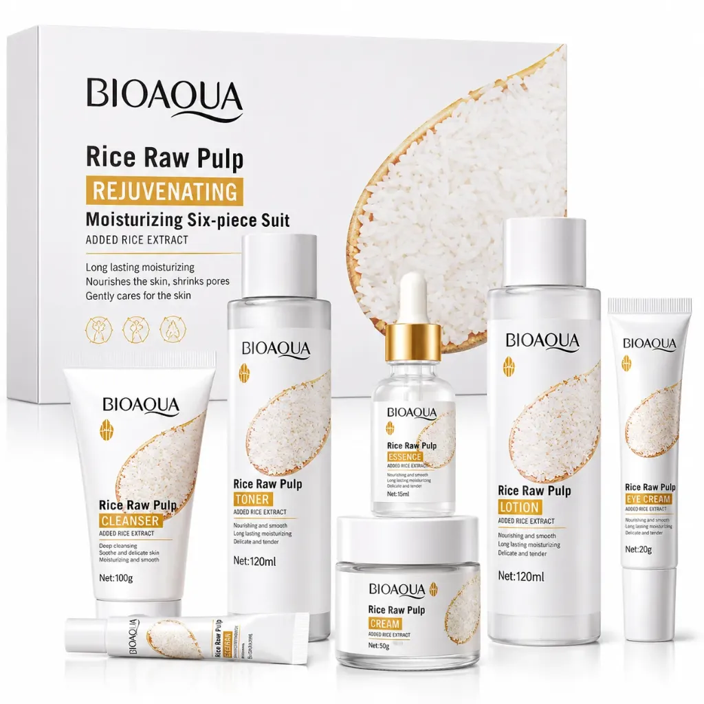 KIT DE CUIDADO FACIAL BIOAQUA DE ARROZ