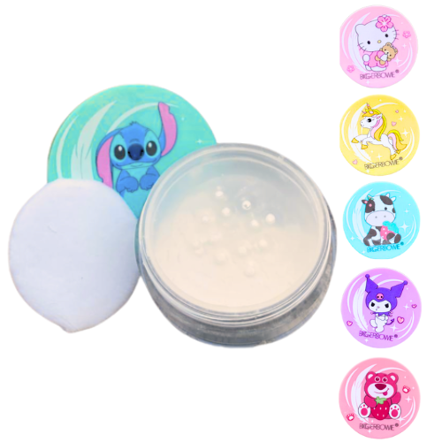 POLVO SUELTO SELLADOR DE MAQUILLAJE CON DISEÑOS ANIMADOS SURTIDOS