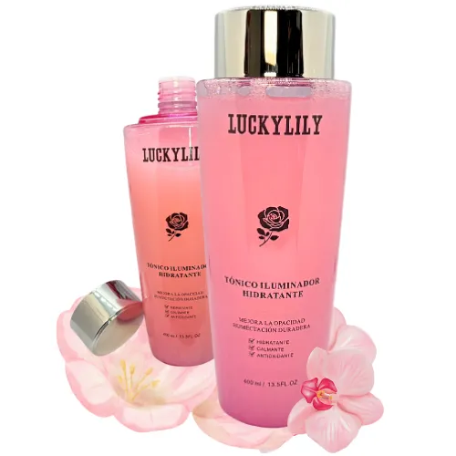 AGUA DE ROSAS EN TÓNICO FACIAL HIDRATANTE LUCKY LILY 400ML