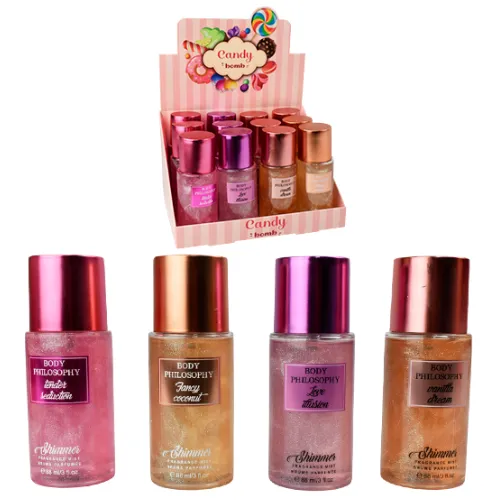 [231129] SPLASH PEQUEÑO BODY PHILOSOPHY 88ML CON SHIMMER AROMAS SURTIDOS