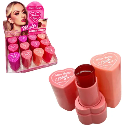 [S3953R] RUBOR GELATINOSO EN FORMA DE CORAZÓN MISS BETTY TONOS SURTIDOS