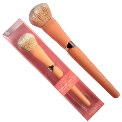 BROCHA PROFESIONAL PARA MAQUILLAJE COLOR ROSADA PUFFY