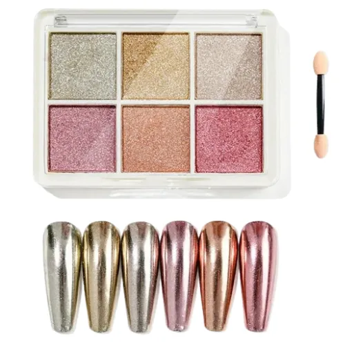 [5002UÑ] CAJITA DE EFECTO ESPEJO PARA UÑAS COLORES SURTIDOS