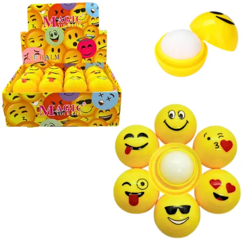 BÁLSAMO HIDRATANTE DE LABIOS CON FIGURAS DE EMOJIS SURTIDOS