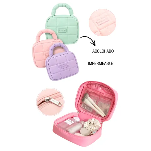 COSMETIQUERA CON COMPARTIMENTOS Y AGARRADOR BEENLOVE 22CM * 24CM