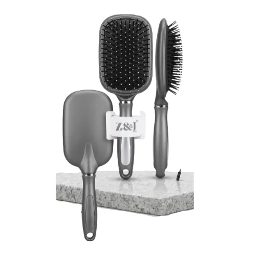 CEPILLO GRIS OSCURO GRANDE PARA CABELLO