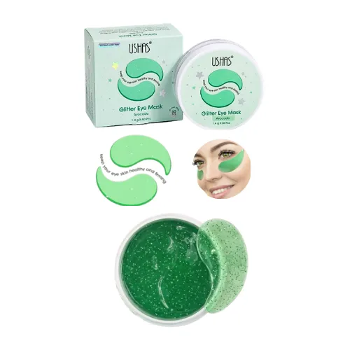 PARCHES CON GLITTER PARA OJERAS EN TARRO CON EXTRACTO DE AGUACATE USHAS